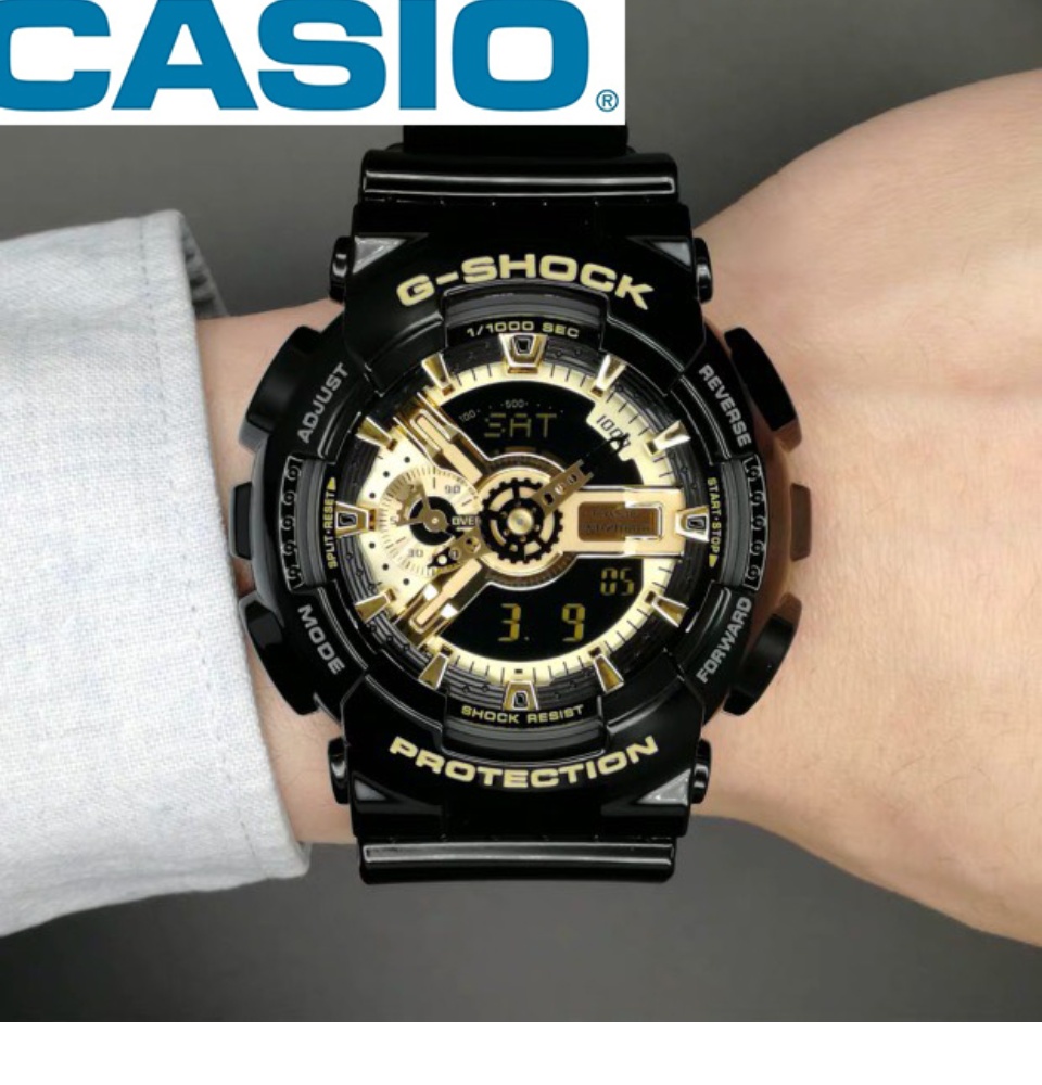 มุมมองเพิ่มเติมของสินค้า 【1คู่ 【สีชมพู + ดำ】แท้  นาฬิกาแท้ 100% นาฬิกา G SH OCK GA -110GB-1ADR กล่องใบครบทุกอย่างประหนึ่งซื้อจากห้าง พร้อมรับประกัน
