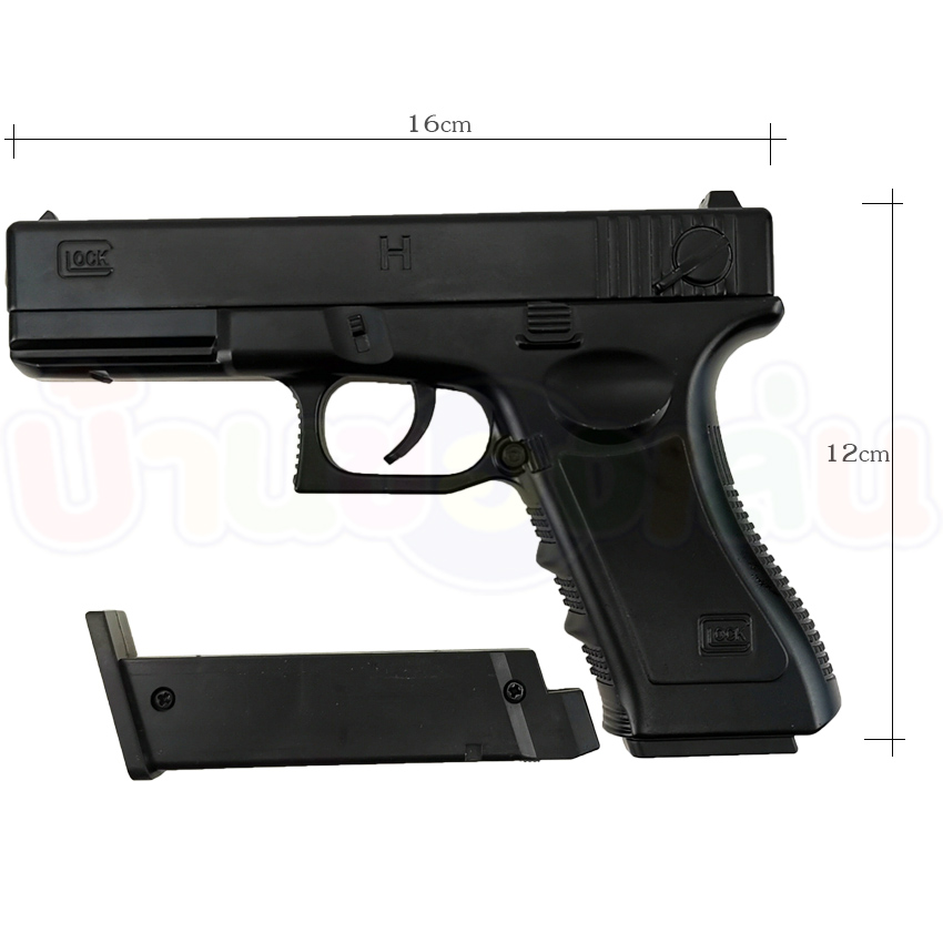 มุมมองเพิ่มเติมของสินค้า K-STORE ปืนของเล่น ปืนอัดลมเหล็กอัลลอย ปืนอัดลม ปืนสั้นของเล่น มีลูกให้200นัด C15A