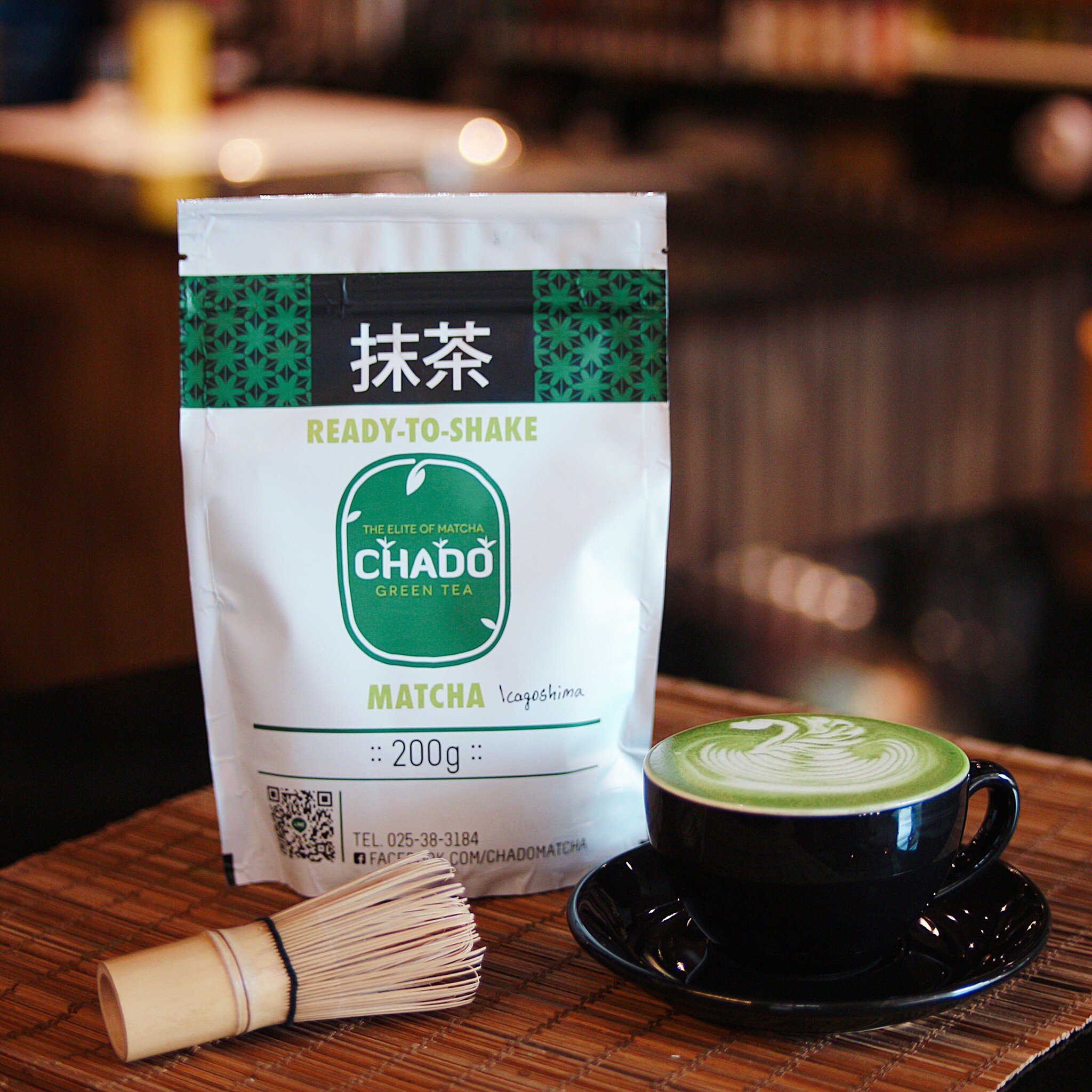 ข้อมูลเพิ่มเติมของ CHADO Kagoshima Matcha คาโกชิม่า มัทฉะ ผงชาเขียว พร้อมชง ตรา ชาโดะ ขนาด 200 กรัม