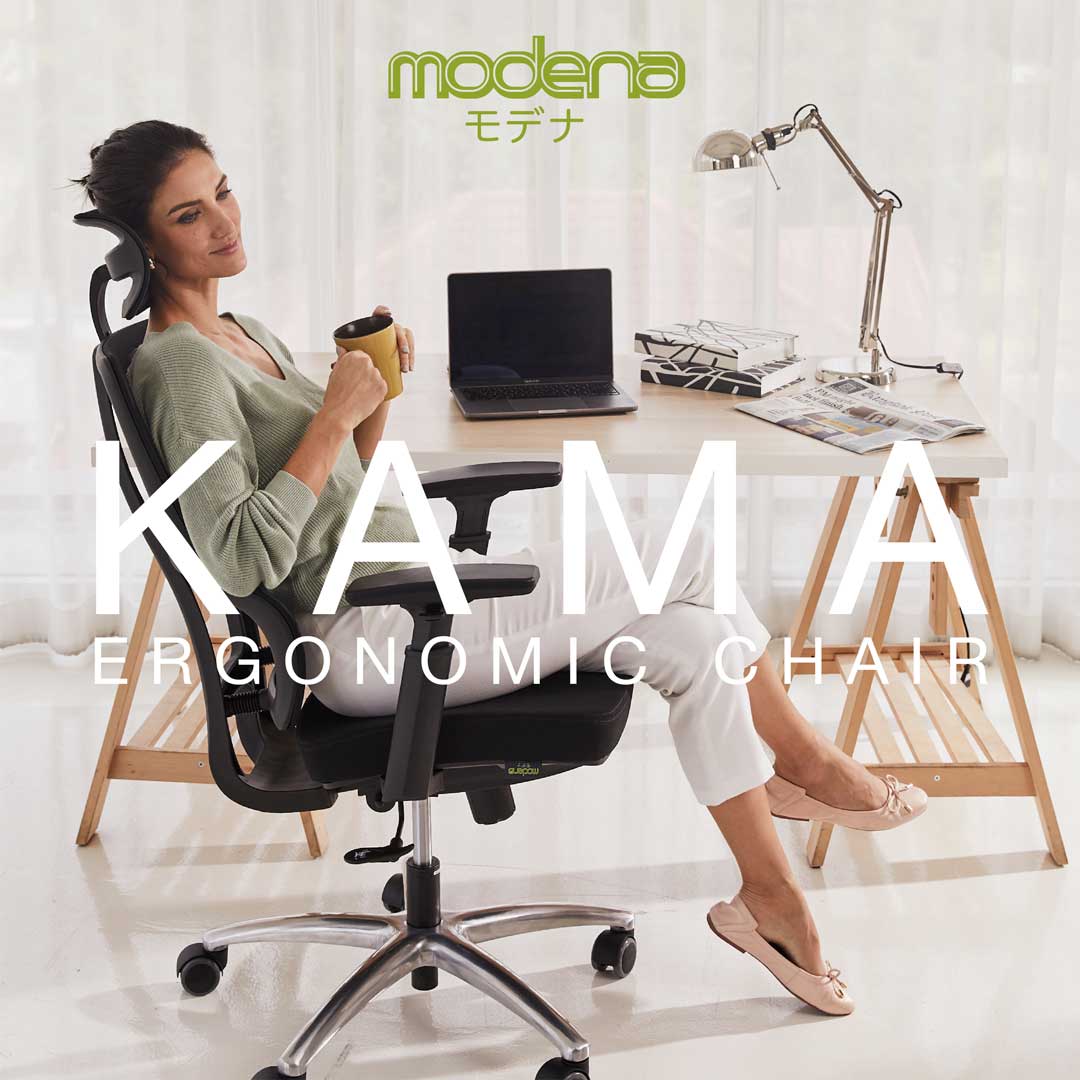 ภาพที่ให้รายละเอียดเกี่ยวกับ Modena เก้าอี้เพื่อสุขภาพ รุ่น Kama Plus (คามะ พลัส) / Kama Pro (คามะ โปร) - พลัสความสบาย ด้วย Dynamic Spring รองรับหลังส่วนล่าง