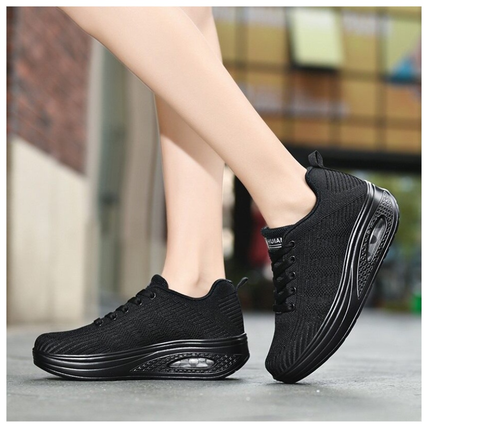 ภาพประกอบคำอธิบาย HUIANG รองเท้าผ้าใบผู้หญิงเพื่อสุขภาพ 2023 Air Cn แพลตฟอร์ม ใส่เดิน ใส่วิ่ง ใส่ออกกำลังกาย พื้นสูง 5 ซม. มีสินค้าพร้อมส่ง