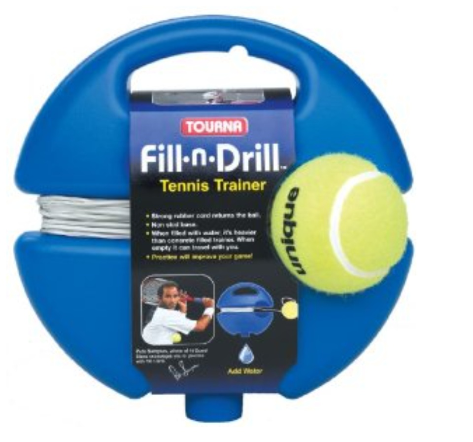 ข้อมูลเพิ่มเติมของ TOURNA FILL n DRILL Tennis Trainers  ลูกเทนนิสพร้อมฐานถ่วงใส่น้ำ สีฟ้า สำหรับฝึกซ้อม ฝึกหัด 1 ชุด
