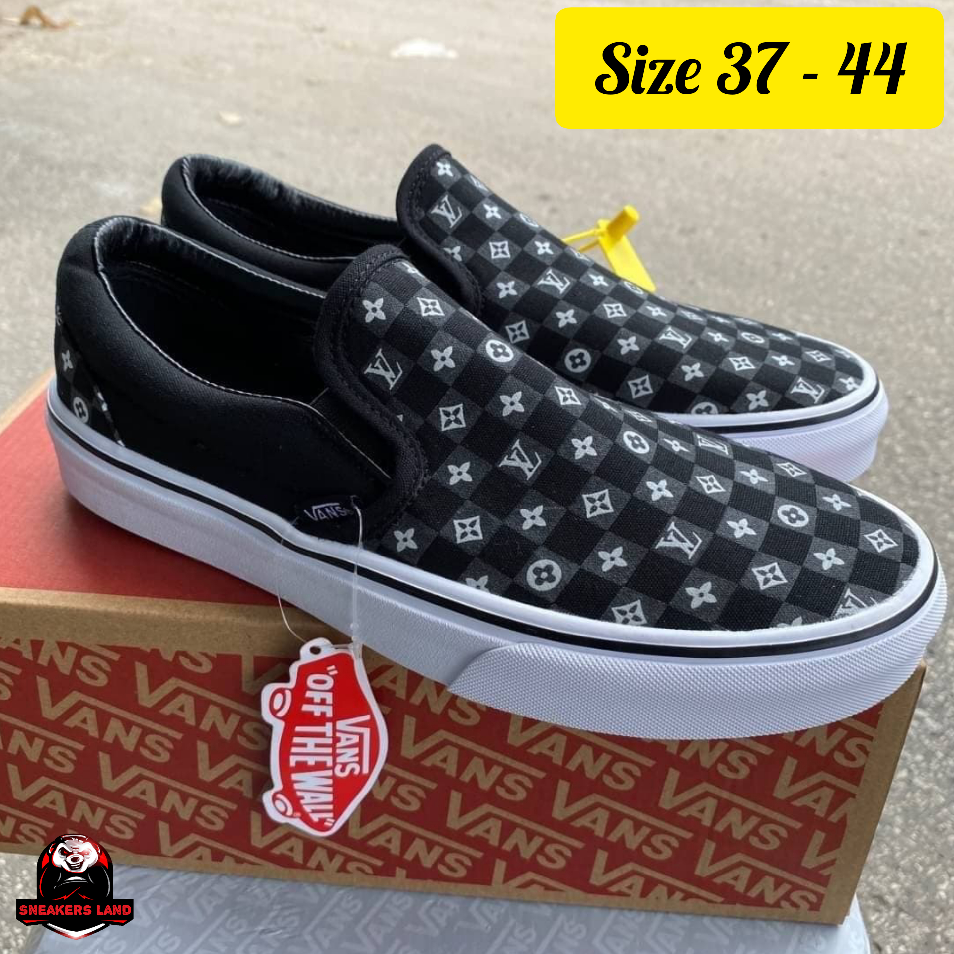 vans slip on louis vuitton monogram