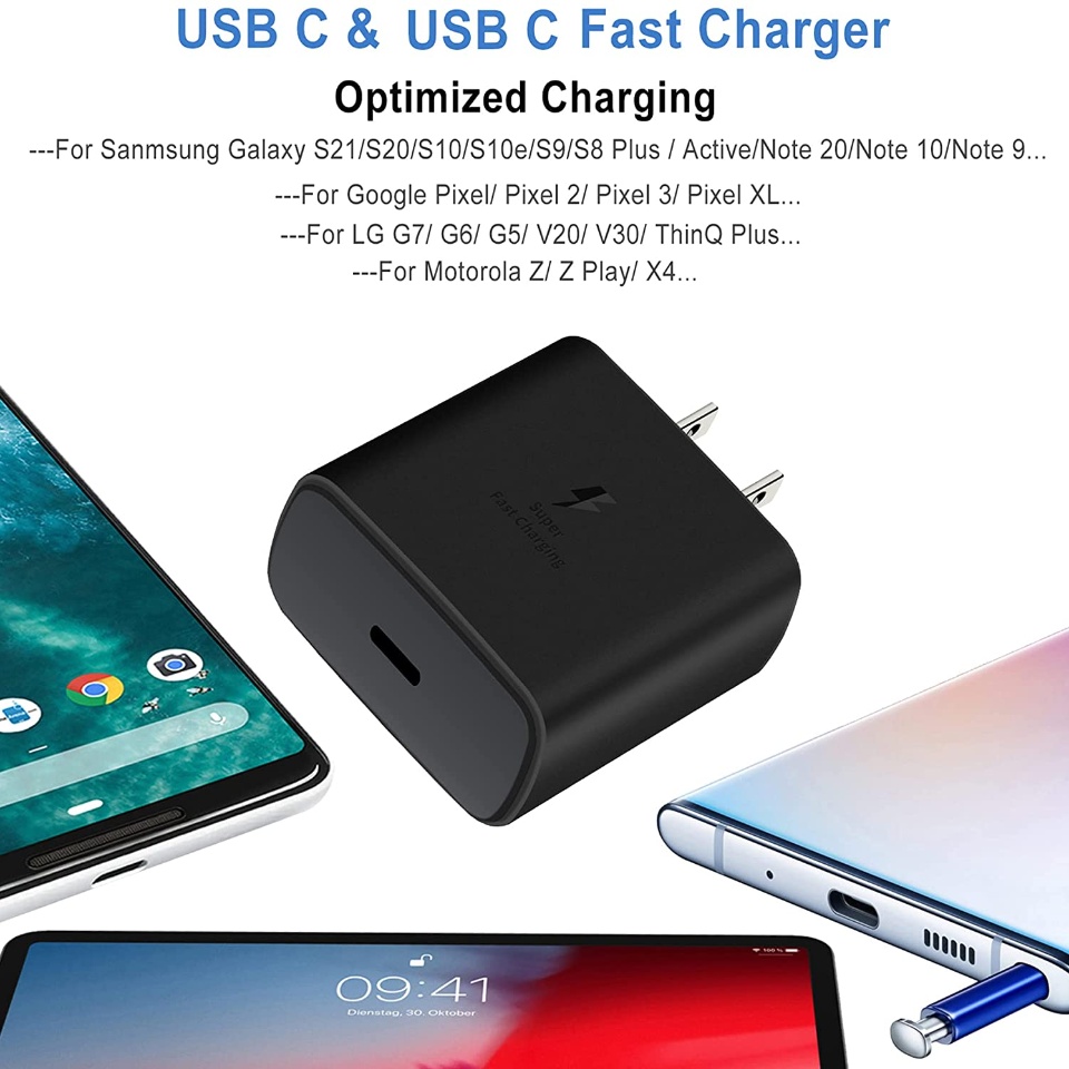 ภาพที่ให้รายละเอียดเกี่ยวกับ ชุดชาร์จ Samsung NOTE10 หัวชาร์จ+สายชาร์จ Super Fast Charger PD ชาร์จเร็วสุด 45W USB C to USB C Cable รองรับ รุ่น NOTE10 A90/80 S10 S9 S8 OPPO VIVO XIAOMI HUAWEI และโทรศัพท์มือถืออื่น ๆ