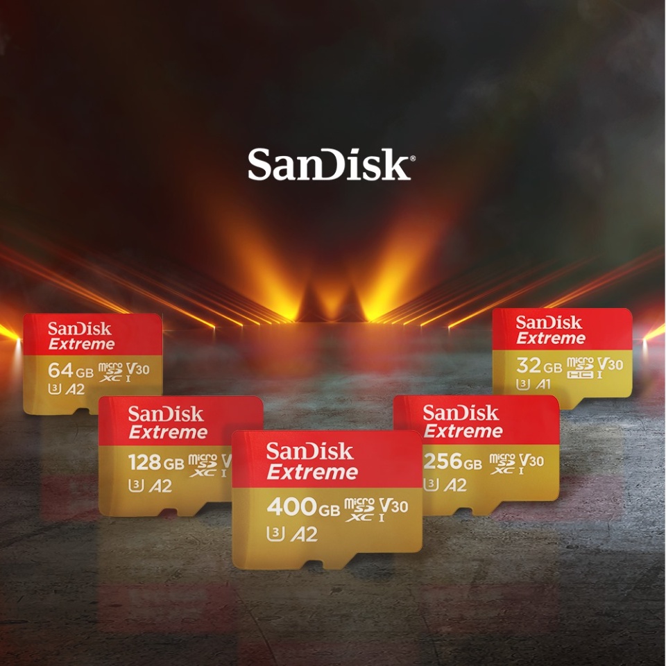 ภาพประกอบคำอธิบาย SANDISK MICRO SD EXTREME CARD 256GB A2 รุ่นใหม่ SDXC U3 Speed อ่าน 160mb/s เขียน 90mb/s (SDSQXA1_256G_GN6MA) ไมโครเอสดี การ์ด แซนดิส เมมโมรี่ ใส่ แท็บเล็ต โทรศัพท์ มือถือ Samsung กล้องแอคชั่น Action Camera การรับประกันโดย Synnex แบบ Lifetime (สีแดง ทอง)