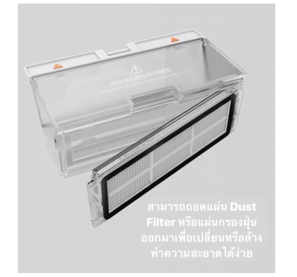 ภาพประกอบของ แผ่นกรองฝุ่น Dust Filter จำนวน 2 แผ่น Original สำหรับ Xiaomi Roborock S6  S5 Max  S6 Pure  S6 MaxV - GadMax