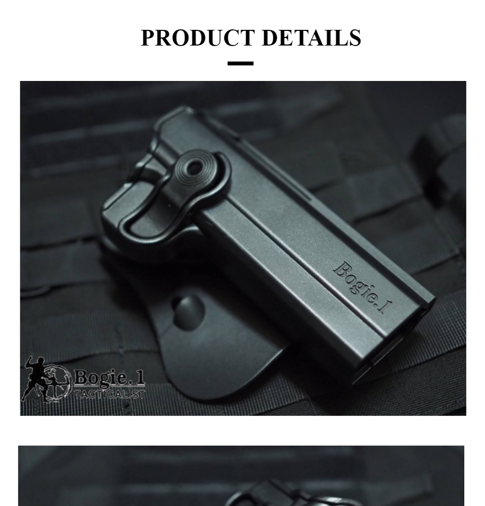 ข้อมูลเพิ่มเติมของ ซองปืน 1911 ซองปืนโพลิเมอร์ ซองปืนพก ซองพกสั้น Bogie1 Colt 1911 Holster ซองปลดเร็ว Colt 1911 ขนาด 3 นิ้ว , 4 นิ้ว , 5 นิ้ว