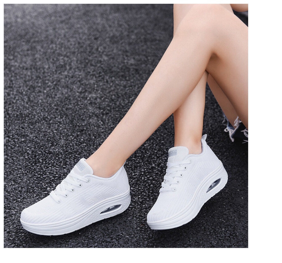 ภาพประกอบคำอธิบาย HUIANG รองเท้าผ้าใบผู้หญิงเพื่อสุขภาพ 2023 Air Cn แพลตฟอร์ม ใส่เดิน ใส่วิ่ง ใส่ออกกำลังกาย พื้นสูง 5 ซม. มีสินค้าพร้อมส่ง