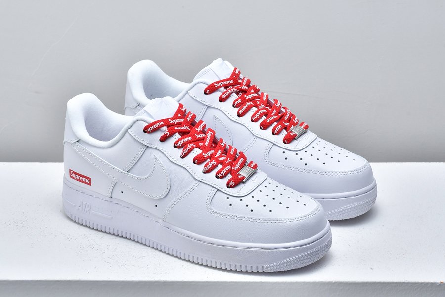nike air force 1 x supreme white
