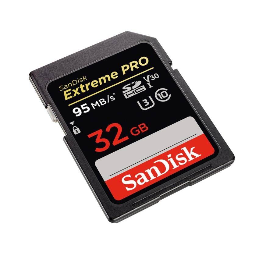 ภาพประกอบคำอธิบาย SanDisk Extreme Pro SD Card 32GB SDHC ความเร็ว อ่าน 95MB/s เขียน 90MB/s (SDSDXXG_032G_GN4IN) เมมโมรี่ การ์ด แซนดิส กล้อง ถ่ายภาพ ถ่ายรูป ถ่ายวีดีโอ กล้องDSLR รับประกัน Lifetime โดย Synnex