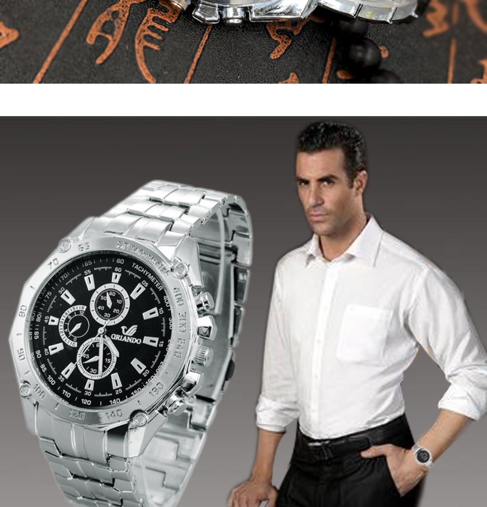 ภาพที่ให้รายละเอียดเกี่ยวกับ Riches Mall RW006 นาฬิกาผู้ชาย นาฬิกา ORLANDO วินเทจ ผู้ชาย นาฬิกาข้อมือผู้หญิง นาฬิกาข้อมือ นาฬิกาควอตซ์ Watch สายสแตนเลส