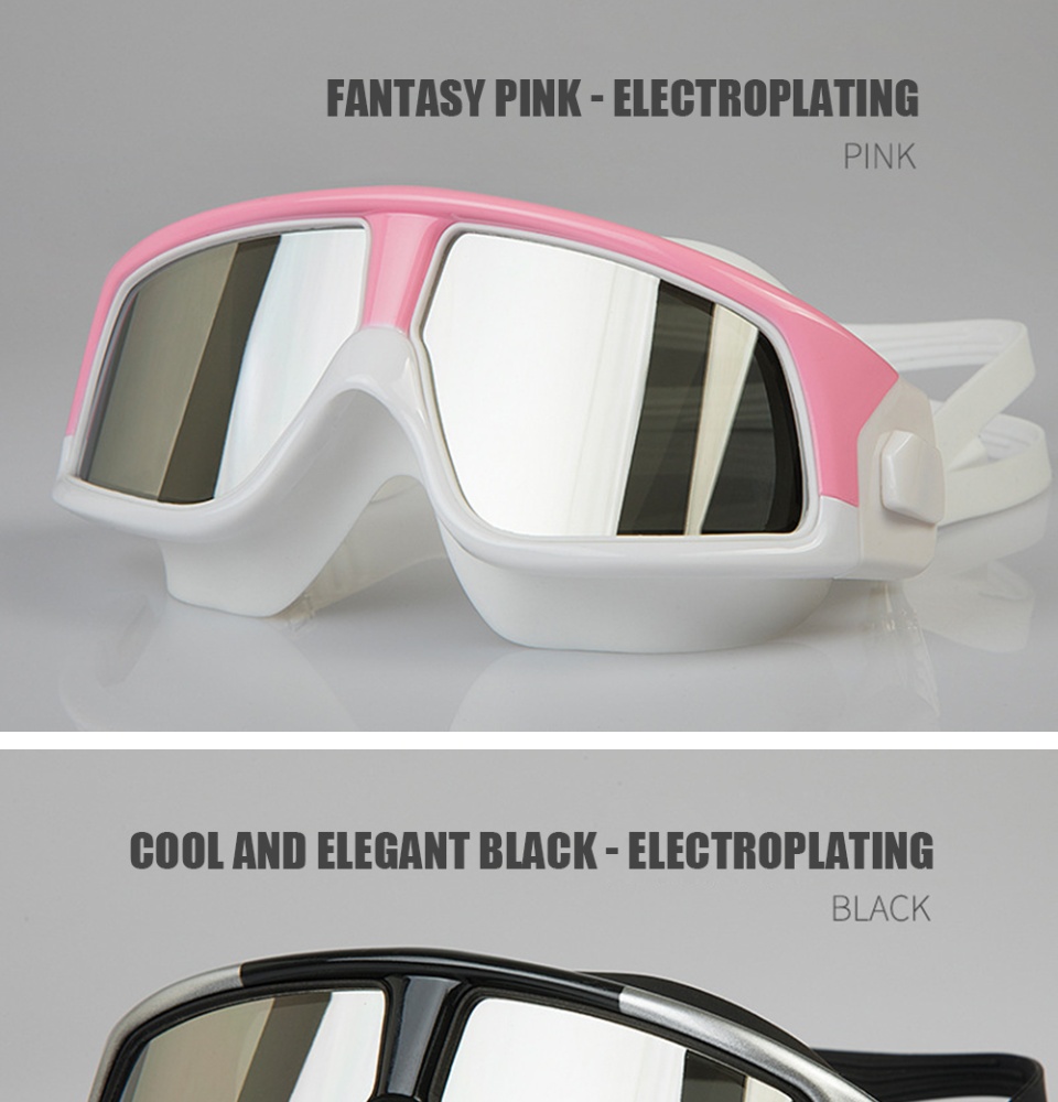 ภาพประกอบคำอธิบาย B.h.t แว่นตาว่ายน้ำ ผู้ใหญ่ Goggles แว่นตาว่ายน้ำสำหรับผู้ชายและผู้หญิง แว่นตาดำน้ำ การชุบ สีต่างๆให้เลือก