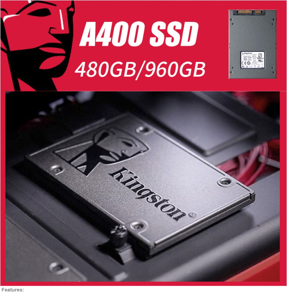 เกี่ยวกับ 【จัดส่งในพื้นที่】120GB/240GB/480GB/960GB/SSD (เอสเอสดี) KINGSTON A400 SATA III 2.5” ( SA400S37/480G ) - รับประกัน 3 ปี
