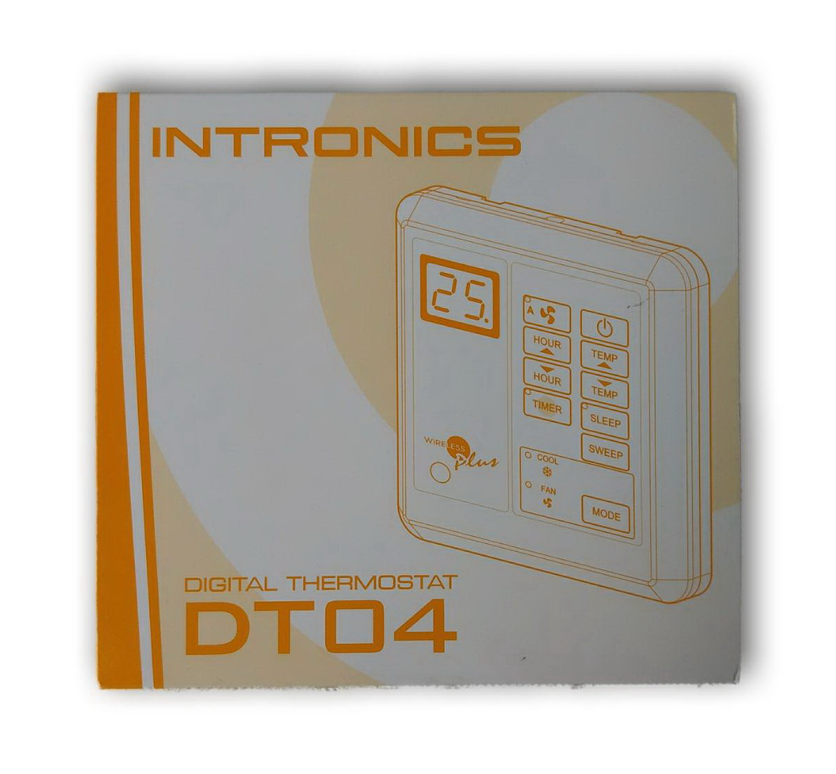 ภาพอธิบายเพิ่มเติมของ เทอร์โมสตัท, รูมแอร์, รีโมทคอนโทรล, เครื่องควบคุมอุณหภูมิ ชนิดมีสาย INTRONICS DT04 (220V)