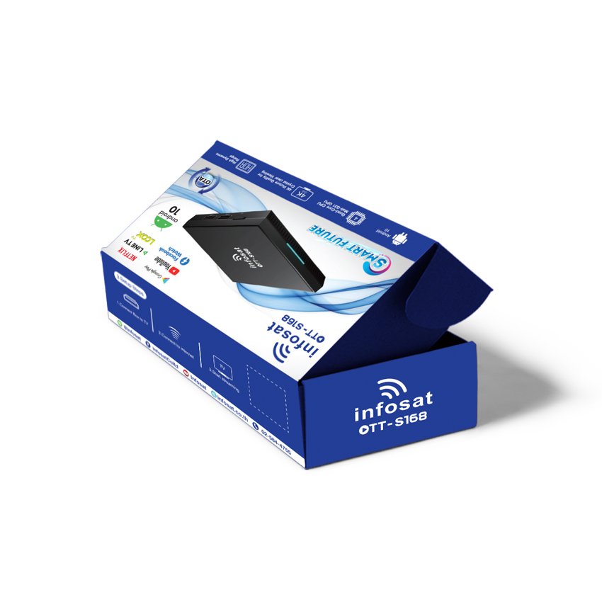 รูปภาพรายละเอียดของ INFOSAT OTT-S168 Android 10 Magic mouse remote พร้อมรีโมทอัจฉริยะสั่งงานด้วยเสียง (New Power by USB)