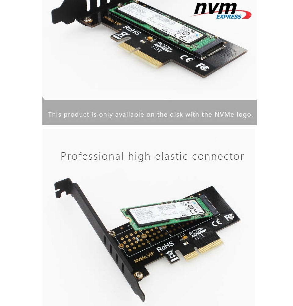 JEYI M.2 NVME SSD To PCIe 4.0/3.0 PCIE X1 Adapter Card For Desktop PC