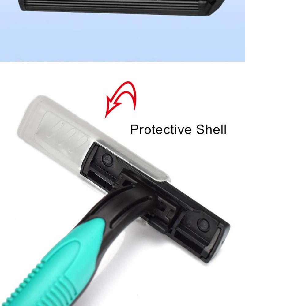 รูปภาพของ MUISUNGSHOP  มีดโกน มีดโกนหนวด ใช้แล้วทิ้ง 2 ใบมีด (คละสี) disposal razor