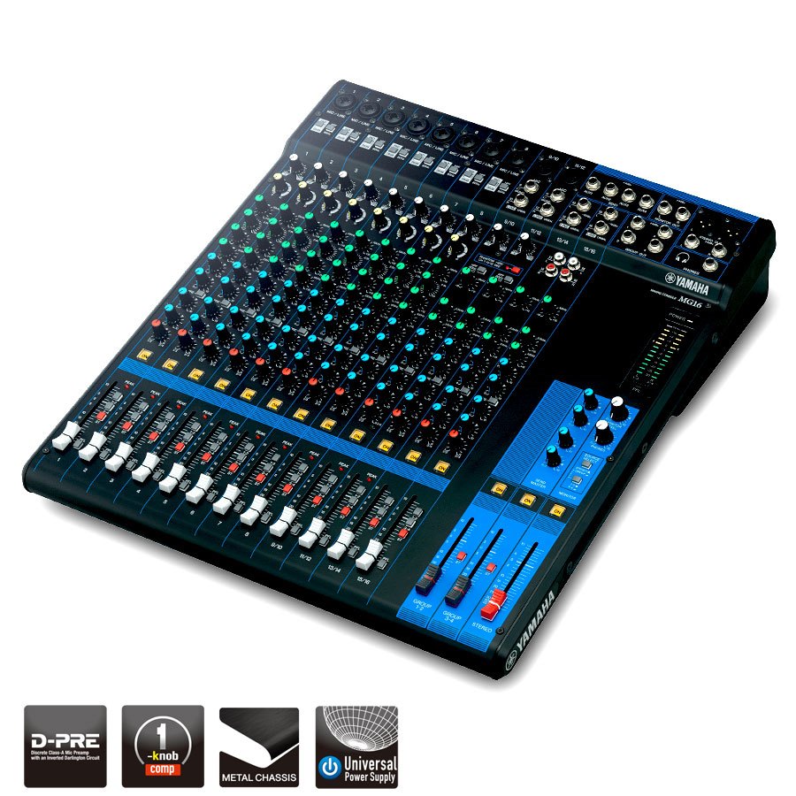 MG16 Yamaha Mixer ขนาด 16 ช่อง ( สำหรับงาน กลางแจ้ง แสดงสด ติดตั้ง ...