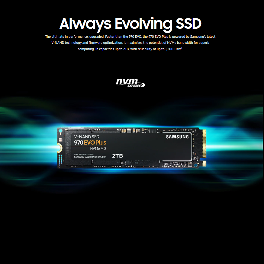 มุมมองเพิ่มเติมเกี่ยวกับ Samsung 500GB 970 EVO Plus M.2 NVMe SSD