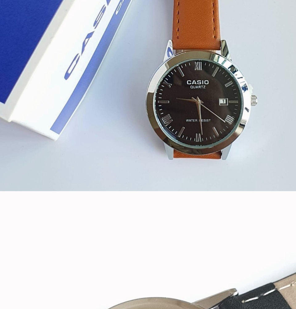 รูปภาพเพิ่มเติมเกี่ยวกับ นาฬิกาผู้ชาย casio นาฬิกากันน้ำ สายนาฬิกา casio นาฬิกาสายหนัง นาฬิกาคาcasioแท้
