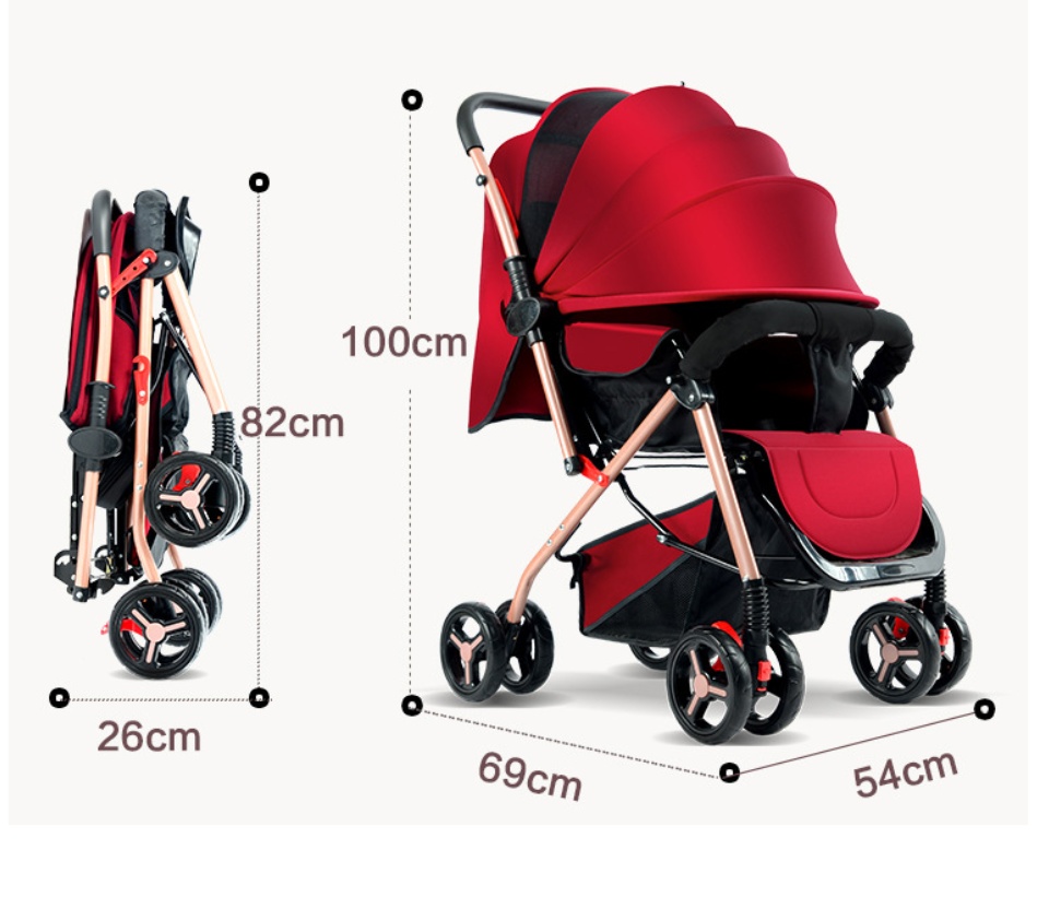 คำอธิบายเพิ่มเติมเกี่ยวกับ 【 พร้อมส่ง！】 ซื้อ 1 แถม 5 รถเข็นเด็ก Baby Stroller เข็นหน้า-หลังได้ ปรับได้ 3 ระดับ(นั่ง/เอน/นอน) เข็นหน้า-หลังได้ New baby stroller